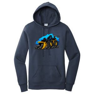 Cartoon Bulldozer Women's Pullover Hoodie