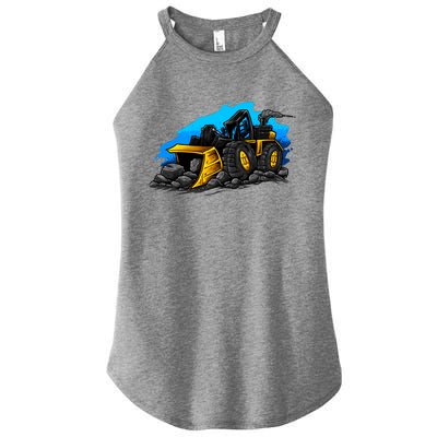 Cartoon Bulldozer Women’s Perfect Tri Rocker Tank