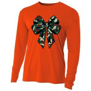 Coquette Bow Camouflage Cooling Performance Long Sleeve Crew