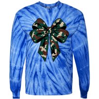 Coquette Bow Camouflage Tie-Dye Long Sleeve Shirt