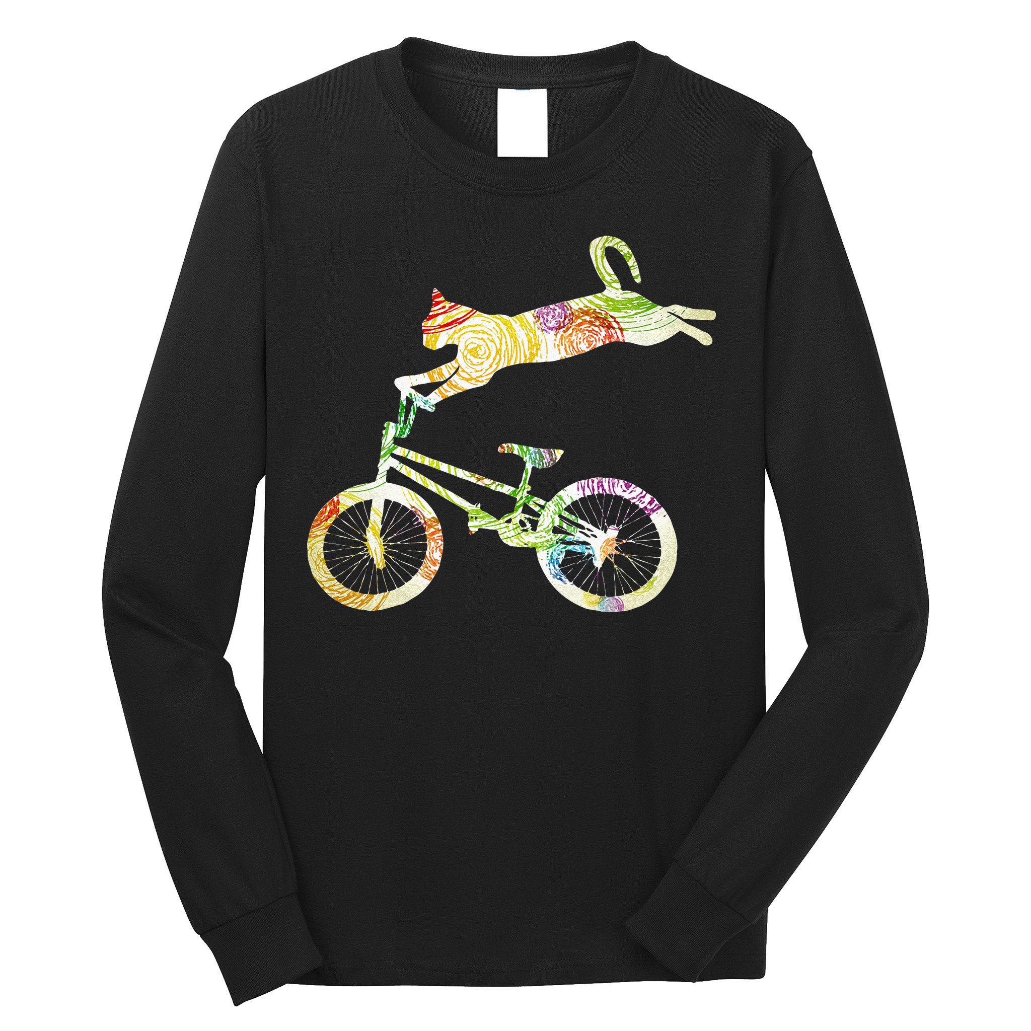 Cat Bike Cycling Bicycle Your Gift Collection Long Sleeve Shirt