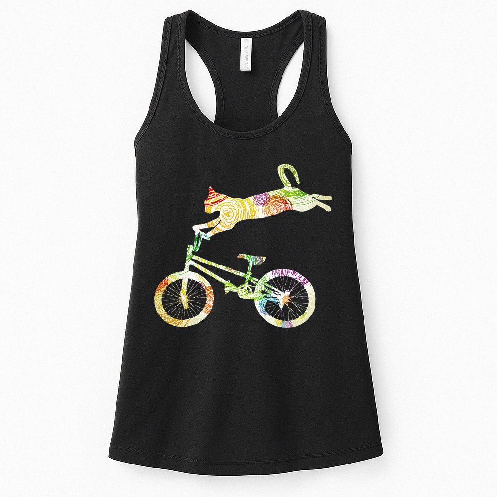 Cat Bike Cycling Bicycle Your Gift Collection Womens Tank Top