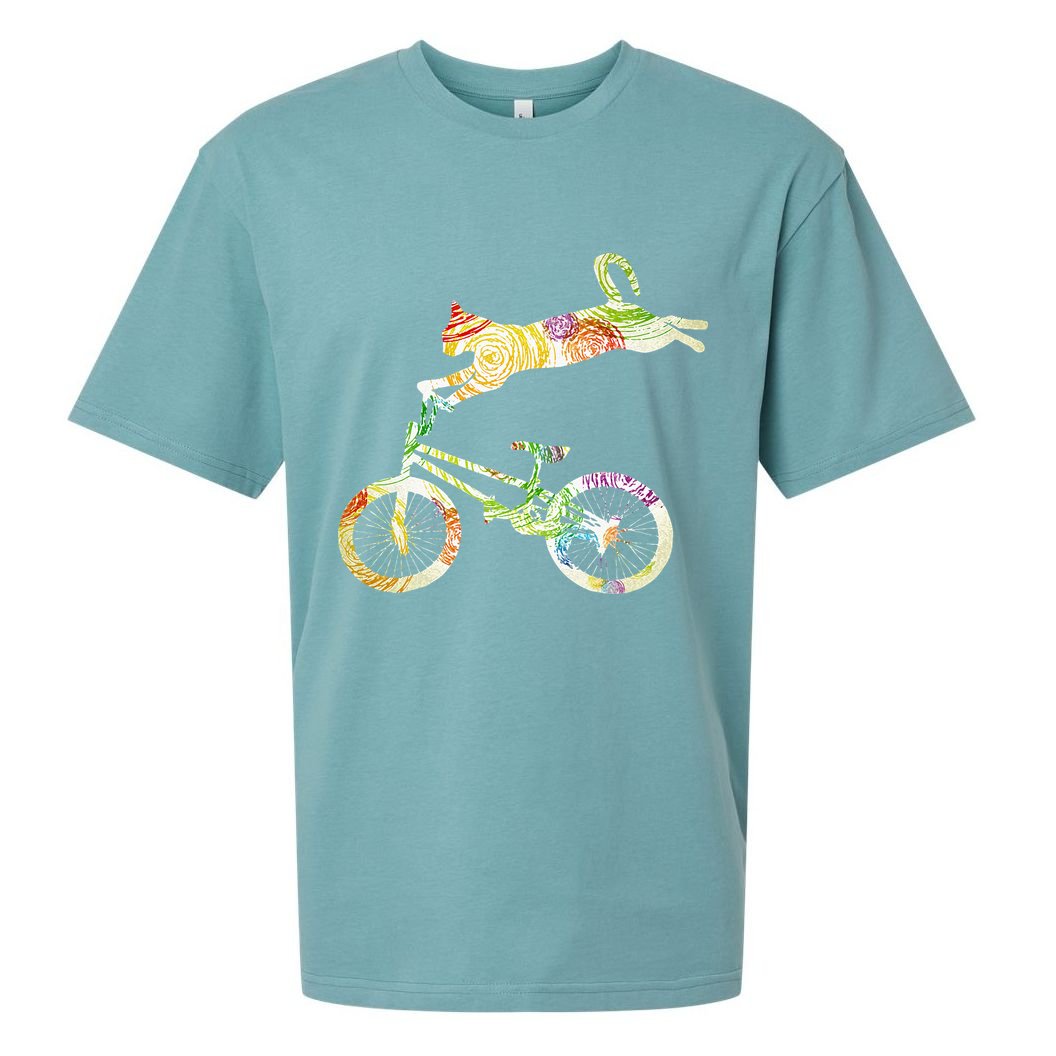 Cat Bike Cycling Bicycle Your Gift Collection Sueded Cloud Jersey T-Shirt