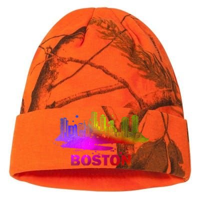 Colorful Boston Cityscape Boston Massachusetts Skyline Kati Licensed 12" Camo Beanie