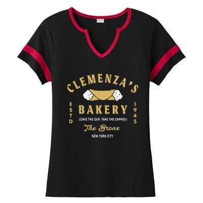 Clemenzas Bakery Ladies Halftime Notch Neck Tee