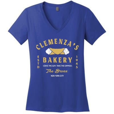 Clemenzas Bakery Women's V-Neck T-Shirt