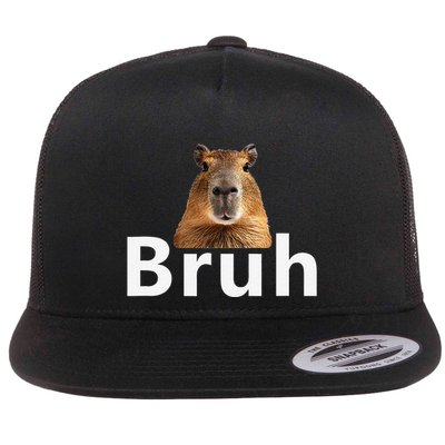 Capybara Bruh Flat Bill Trucker Hat