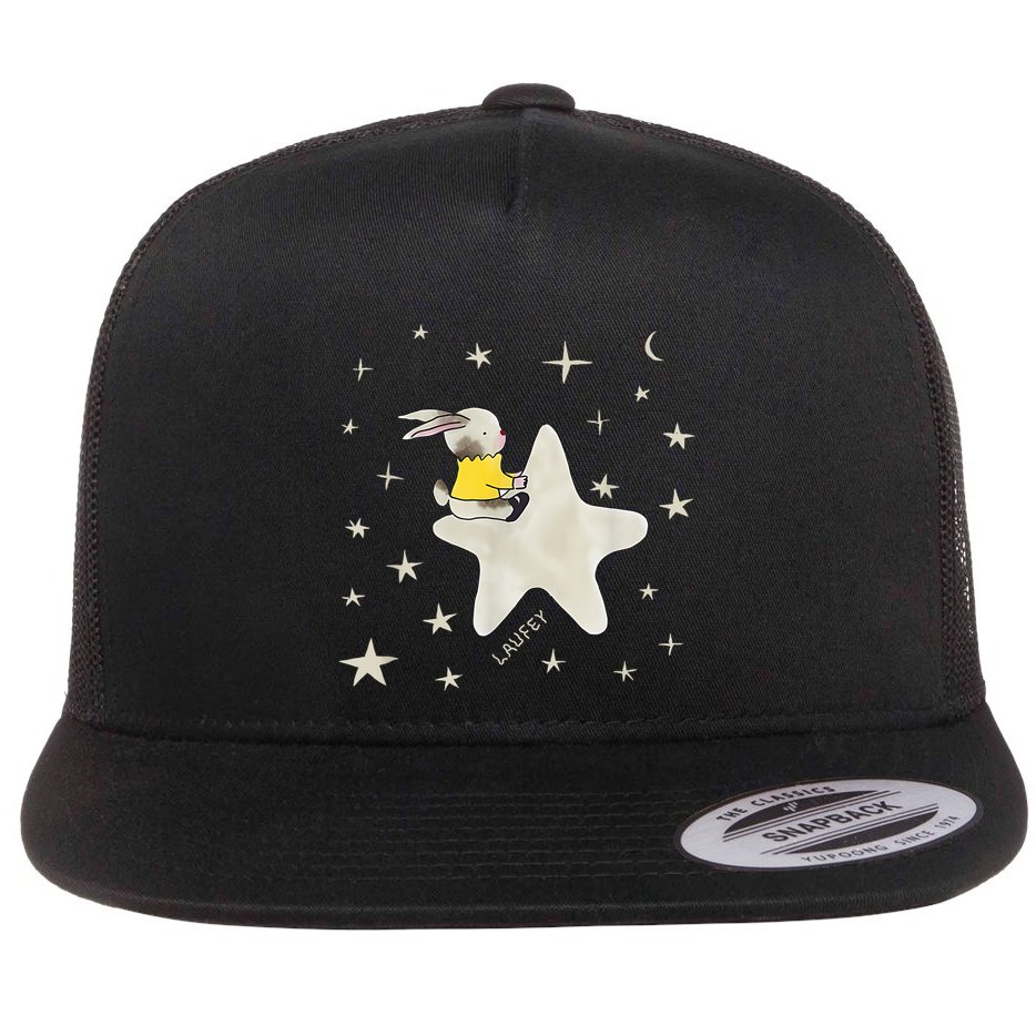 Celestial Bunny Flat Bill Trucker Hat