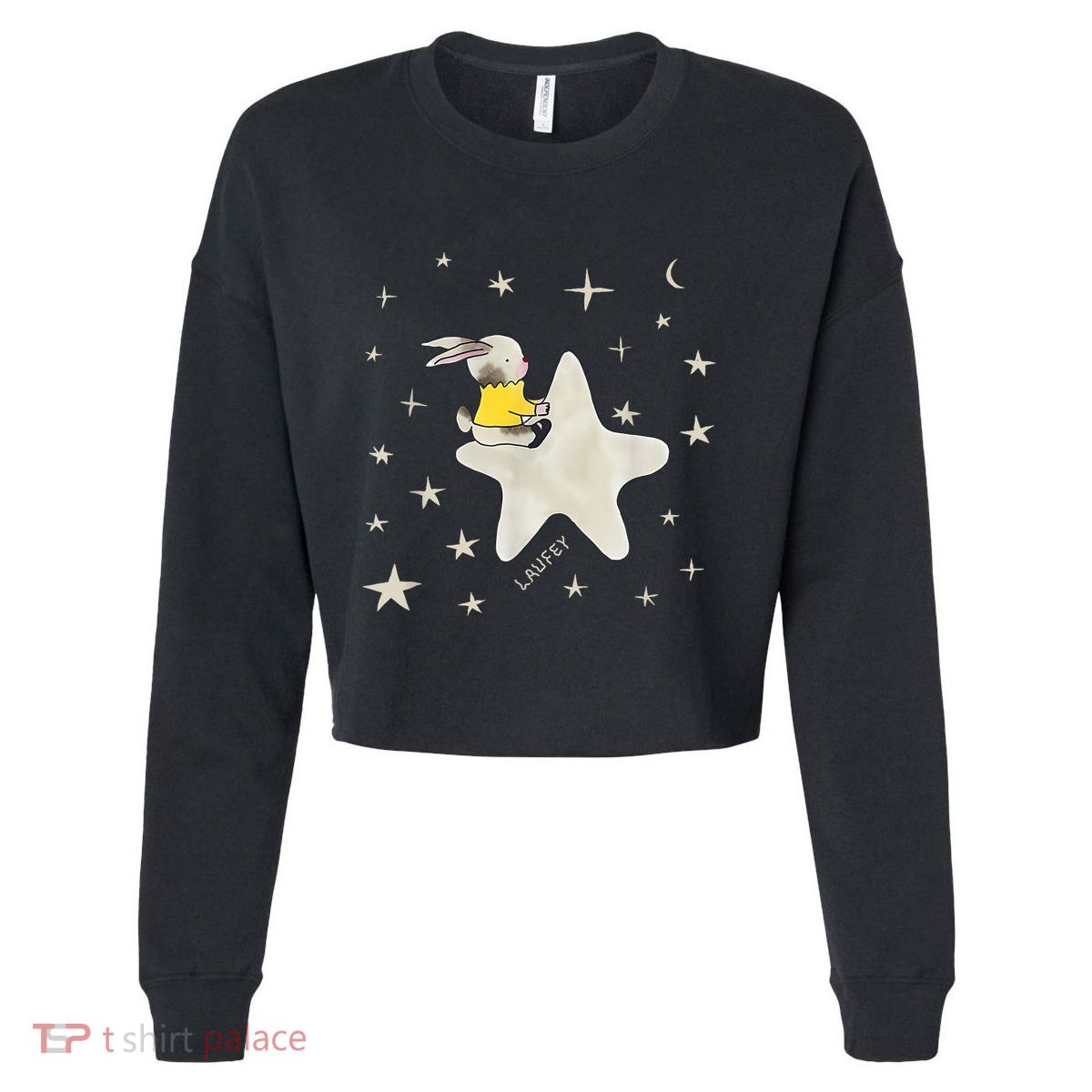 Celestial Bunny Cropped Pullover Crew