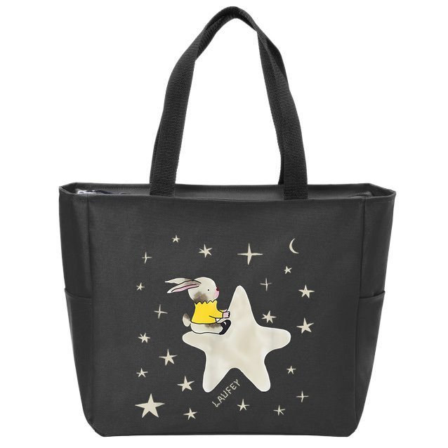 Celestial Bunny Zip Tote Bag