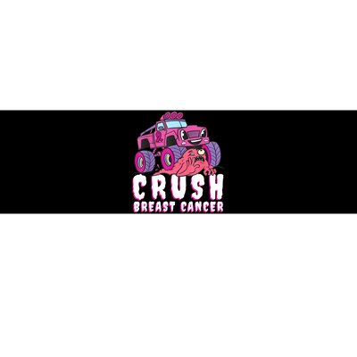 Crush Breast Cancer Awareness Monster Truck October Pink Bumper Sticker