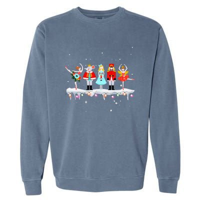 Christmas Ballet Clara Mouse King Princess Nutcracker Garment-Dyed Sweatshirt