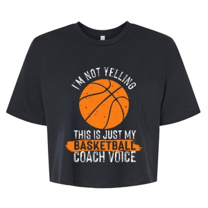 Cool Basketball Coach  Basketball Coaching Voice Bella+Canvas Jersey Crop Tee