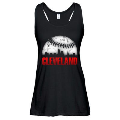 Cleveland Baseball City Skyline Ladies Essential Flowy Tank