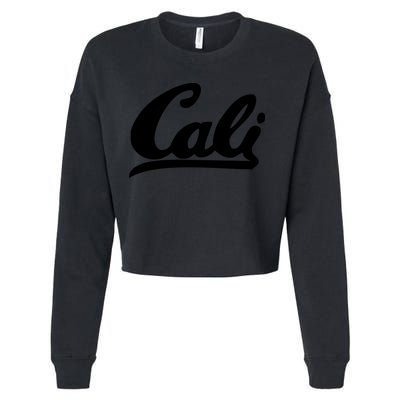 CALI Black Cropped Pullover Crew
