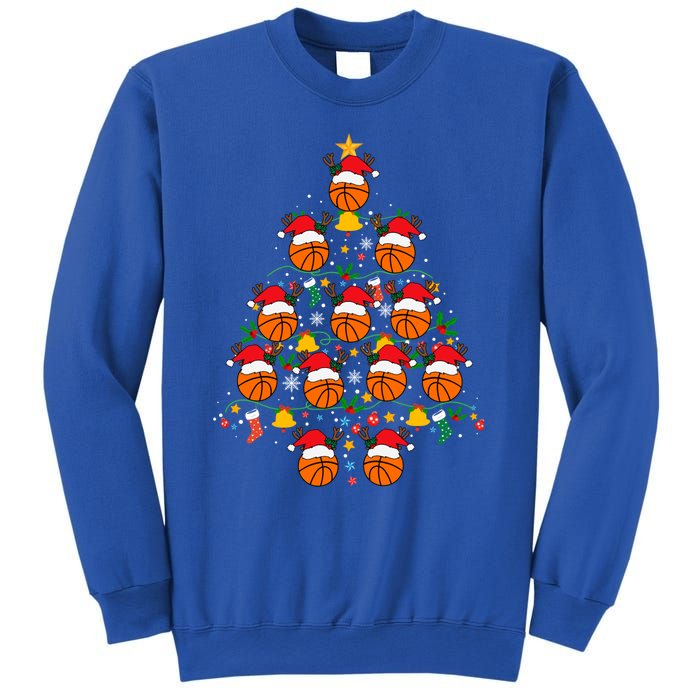 Cheerful Basketball Christmas Tree Festive And Playful Xmas Gift Sweatshirt