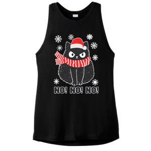 Cute Black Cat Xmas Christmas Xmas Outfit Ladies PosiCharge Tri-Blend Wicking Tank