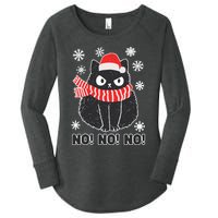 Cute Black Cat Xmas Christmas Xmas Outfit Women's Perfect Tri Tunic Long Sleeve Shirt