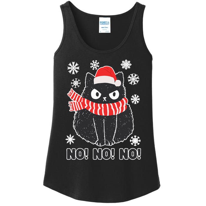 Cute Black Cat Xmas Christmas Xmas Outfit Ladies Essential Tank