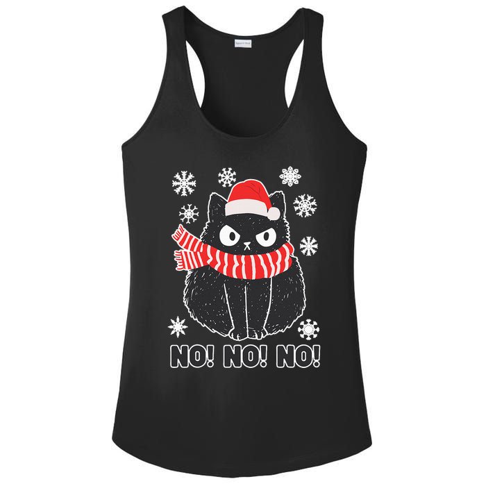 Cute Black Cat Xmas Christmas Xmas Outfit Ladies PosiCharge Competitor Racerback Tank