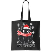 Cute Black Cat Xmas Christmas Xmas Outfit Tote Bag