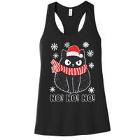 Cute Black Cat Xmas Christmas Xmas Outfit Women's Racerback Tank