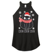 Cute Black Cat Xmas Christmas Xmas Outfit Women's Perfect Tri Rocker Tank