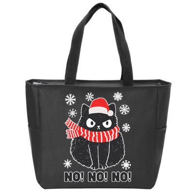 Cute Black Cat Xmas Christmas Xmas Outfit Zip Tote Bag