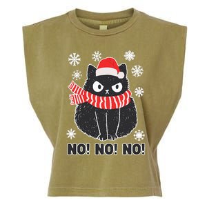 Cute Black Cat Xmas Christmas Xmas Outfit Garment-Dyed Women's Muscle Tee