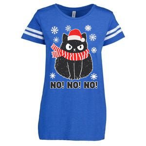 Cute Black Cat Xmas Christmas Xmas Outfit Enza Ladies Jersey Football T-Shirt