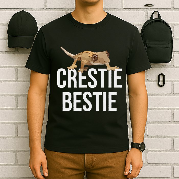 Crestie Bestie Crested Gecko Reptile Lizard Pet Lover Gift T-Shirt