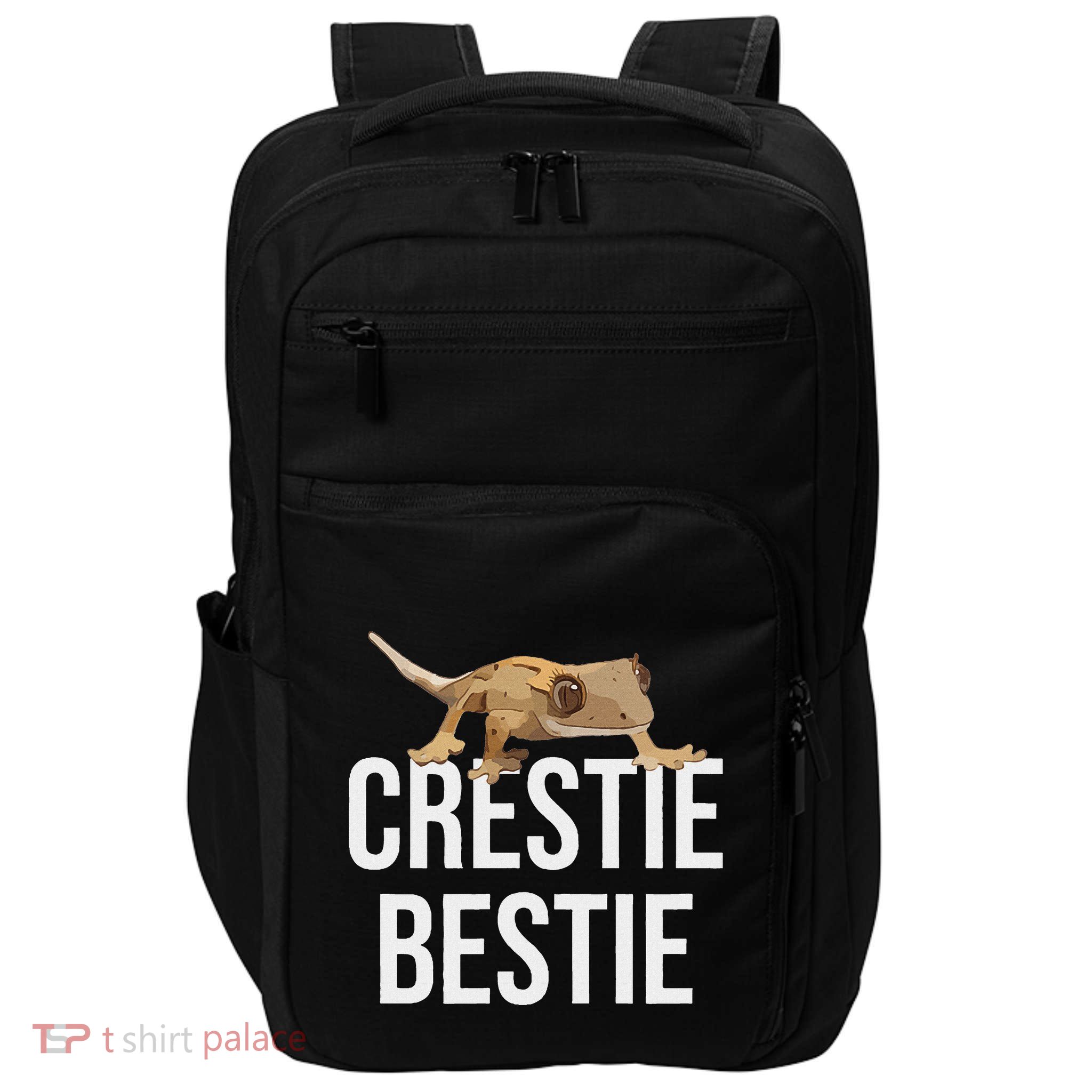 Crestie Bestie Crested Gecko Reptile Lizard Pet Lover Gift Impact Tech Backpack