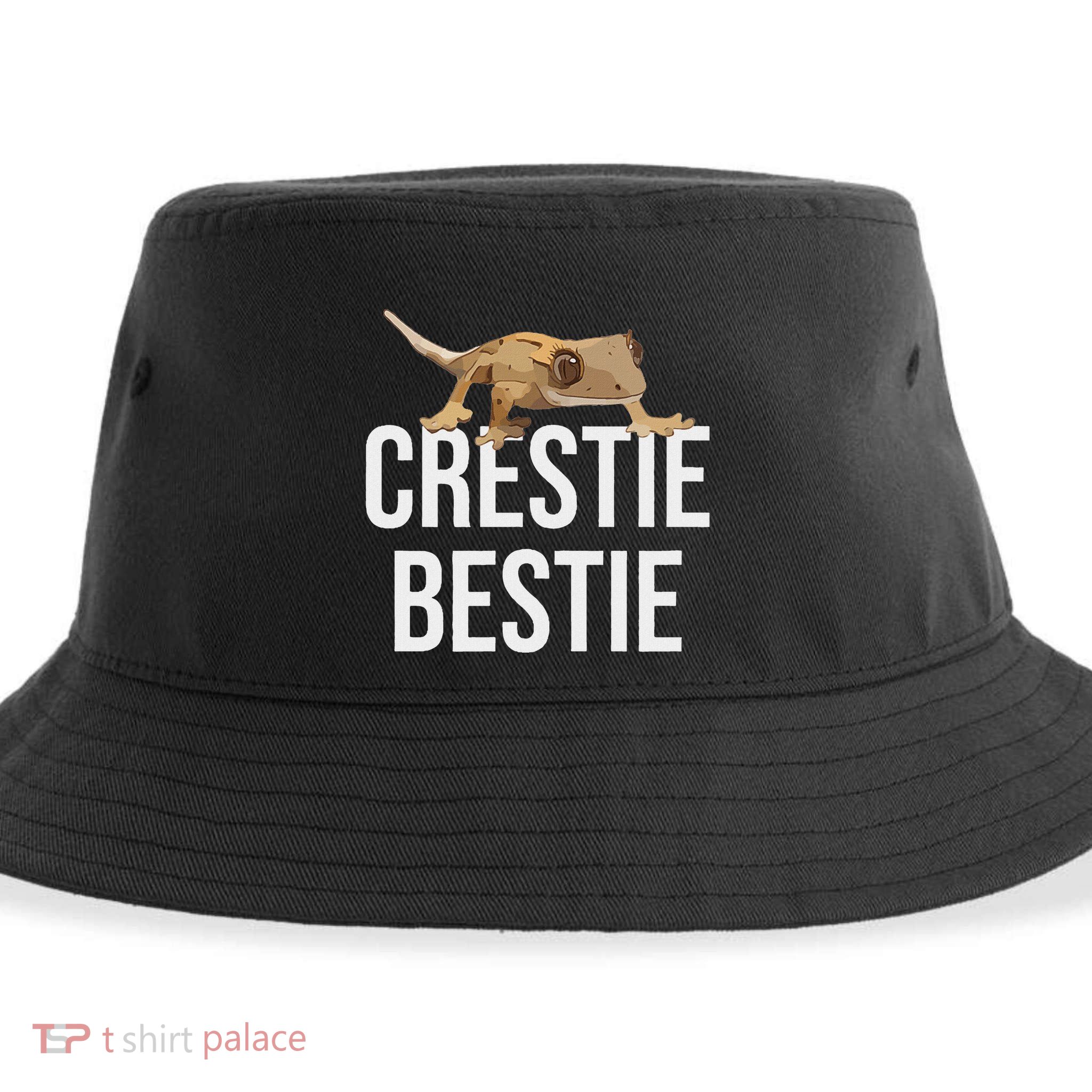 Crestie Bestie Crested Gecko Reptile Lizard Pet Lover Gift Sustainable Bucket Hat