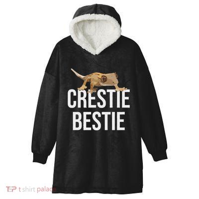 Crestie Bestie Crested Gecko Reptile Lizard Pet Lover Gift Hooded Wearable Blanket