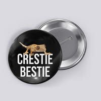 Crestie Bestie Crested Gecko Reptile Lizard Pet Lover Gift Button