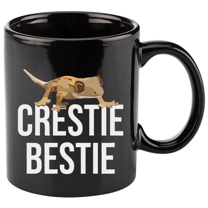 Crestie Bestie Crested Gecko Reptile Lizard Pet Lover Gift 11oz C Handle Ceramic Mug