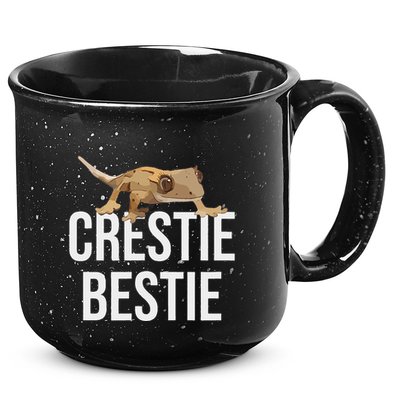Crestie Bestie Crested Gecko Reptile Lizard Pet Lover Gift 15oz Campfire Ceramic Mug