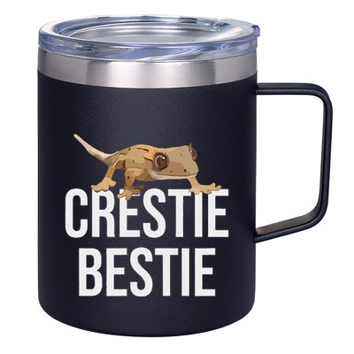 Crestie Bestie Crested Gecko Reptile Lizard Pet Lover Gift 12oz Stainless Steel Coffee Mug