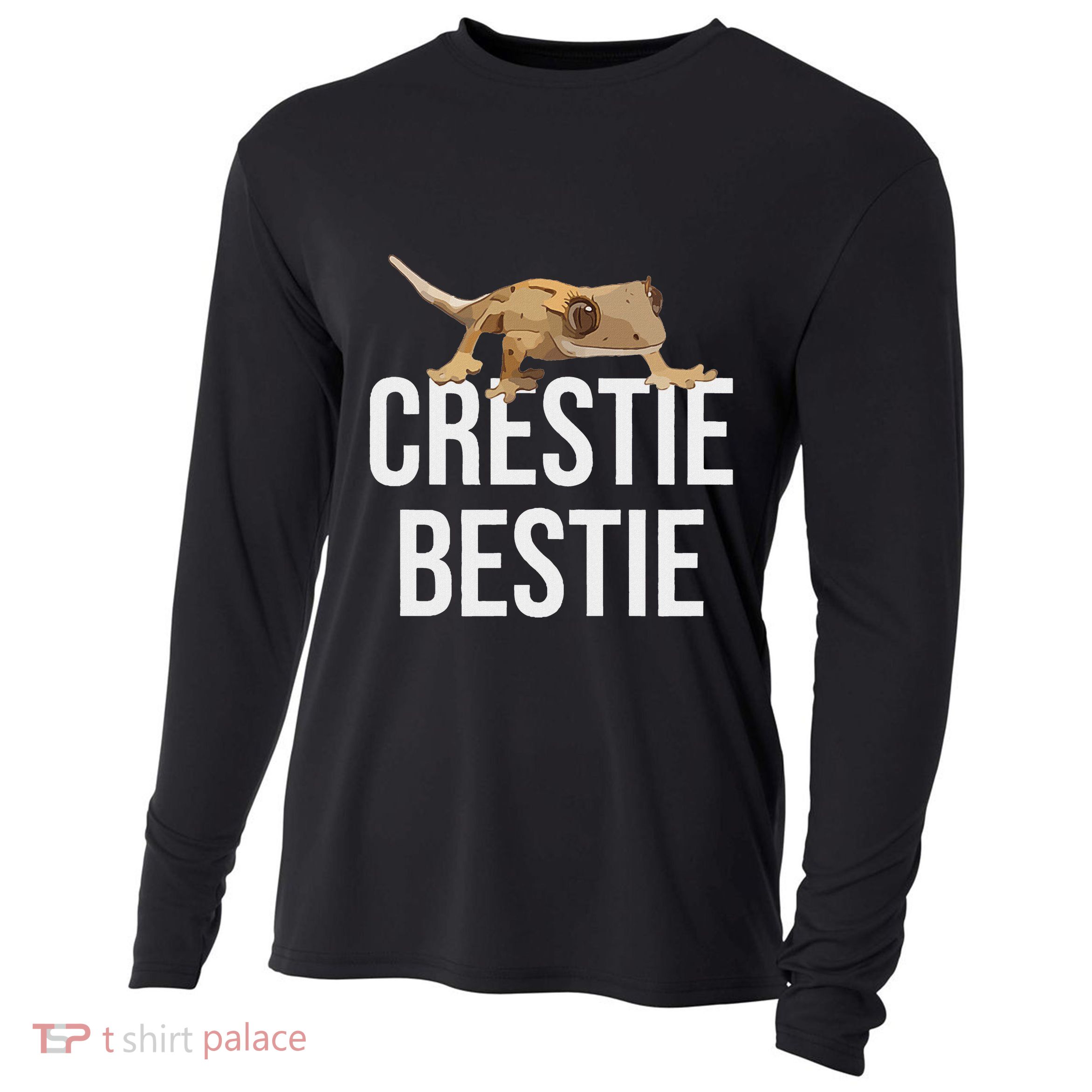 Crestie Bestie Crested Gecko Reptile Lizard Pet Lover Gift Cooling Performance Long Sleeve Crew