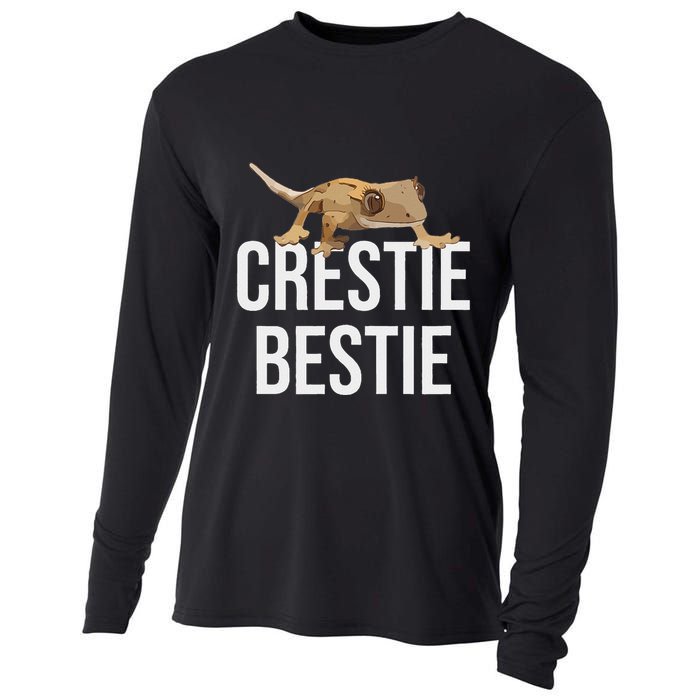 Crestie Bestie Crested Gecko Reptile Lizard Pet Lover Gift Cooling Performance Long Sleeve Crew