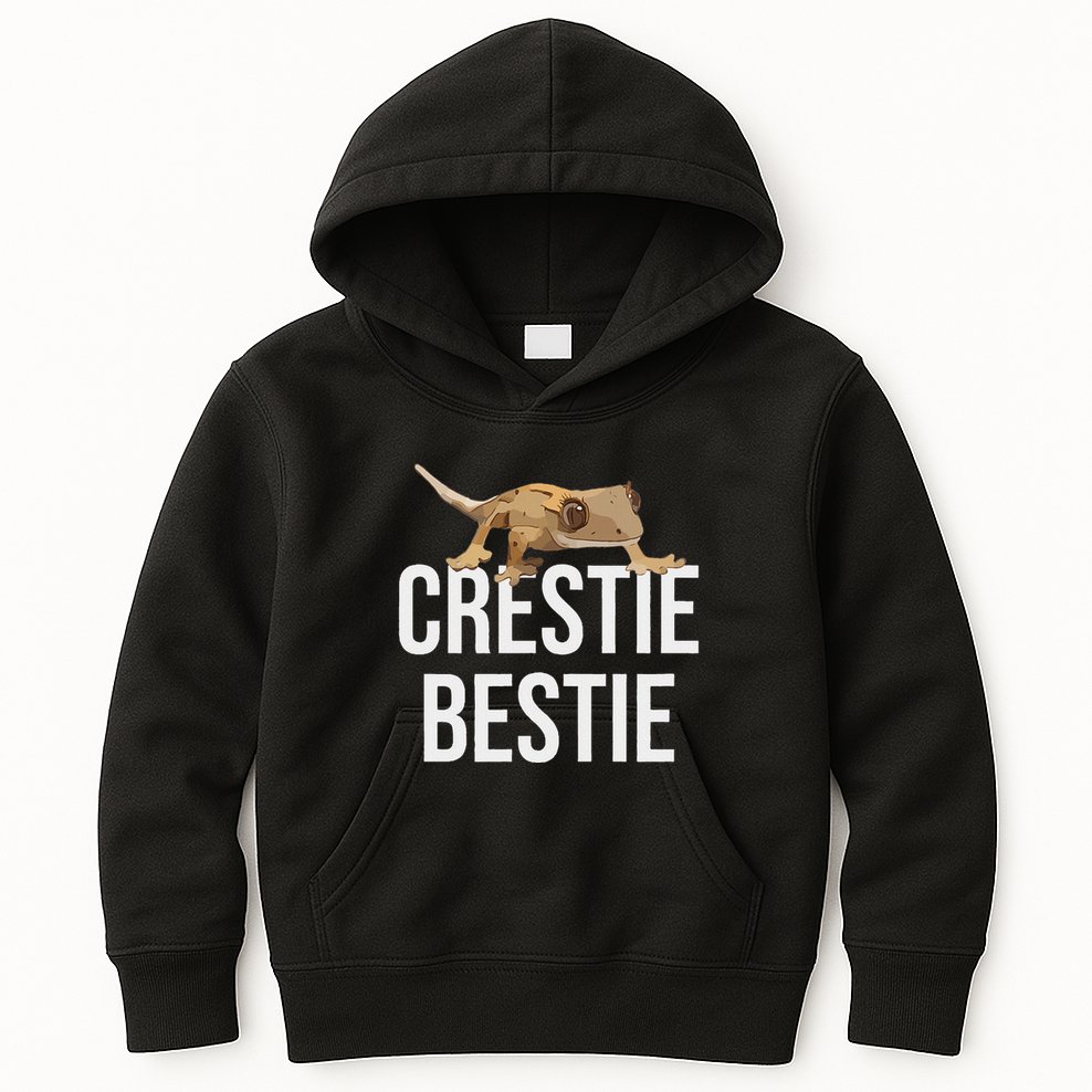 Crestie Bestie Crested Gecko Reptile Lizard Pet Lover Gift Kids Hoodie