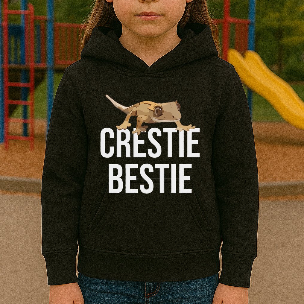 Crestie Bestie Crested Gecko Reptile Lizard Pet Lover Gift Kids Hoodie