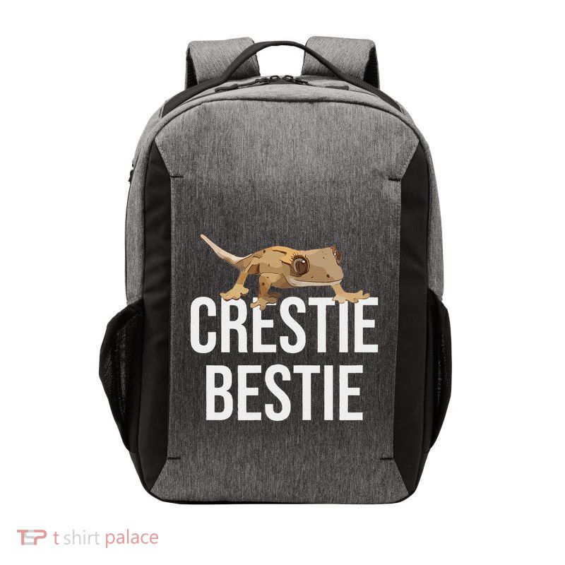 Crestie Bestie Crested Gecko Reptile Lizard Pet Lover Gift Vector Backpack