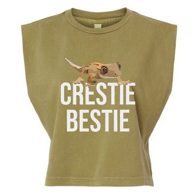 Crestie Bestie Crested Gecko Reptile Lizard Pet Lover Gift Garment-Dyed Women's Muscle Tee