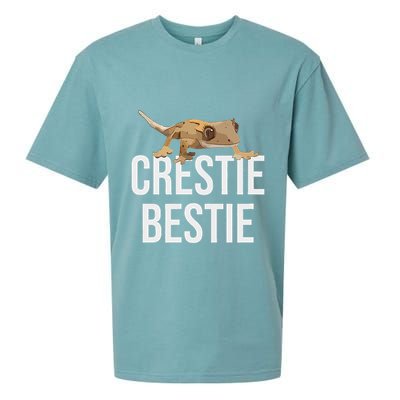 Crestie Bestie Crested Gecko Reptile Lizard Pet Lover Gift Sueded Cloud Jersey T-Shirt
