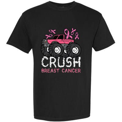 Crush Breast Cancer Awareness Monster Truck Garment-Dyed Heavyweight T-Shirt