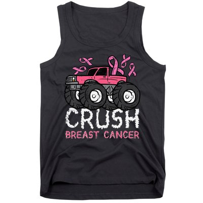 Crush Breast Cancer Awareness Monster Truck Tank Top