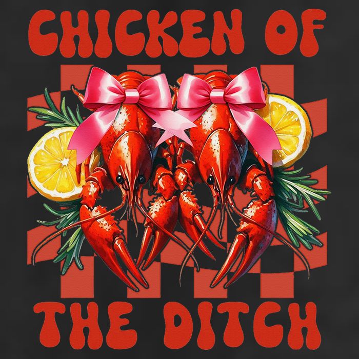 Crawfish Boil Coquette Bow Cajun Seafood Chicken Of Ditch 7 Panel Mesh Trucker Snapback Hat