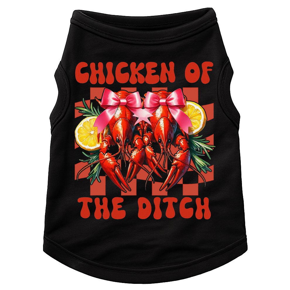 Crawfish Boil Coquette Bow Cajun Seafood Chicken Of Ditch Doggie Tank