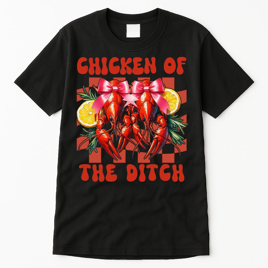 Crawfish Boil Coquette Bow Cajun Seafood Chicken Of Ditch Tall T-Shirt
